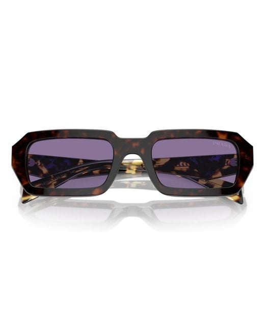 Prada Purple Symbole Geometric Sunglasses