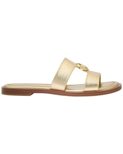 Michael Kors Metallic Erin Flat Sandals