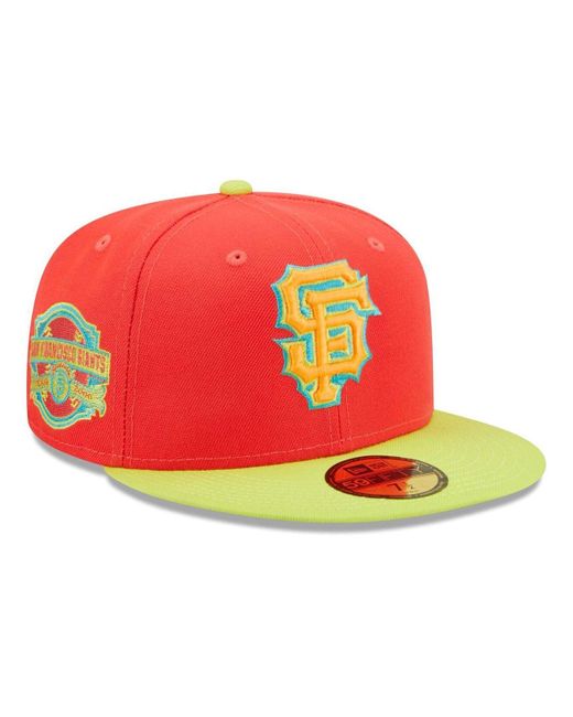 KTZ Blue And Orange Boston Red Sox Vice Highlighter 59fifty Fitted