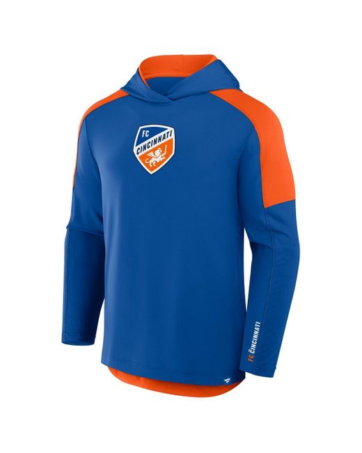 Fanatics Blue Fc Cincinnati Red Card Transitional Pullover Hoodie for men
