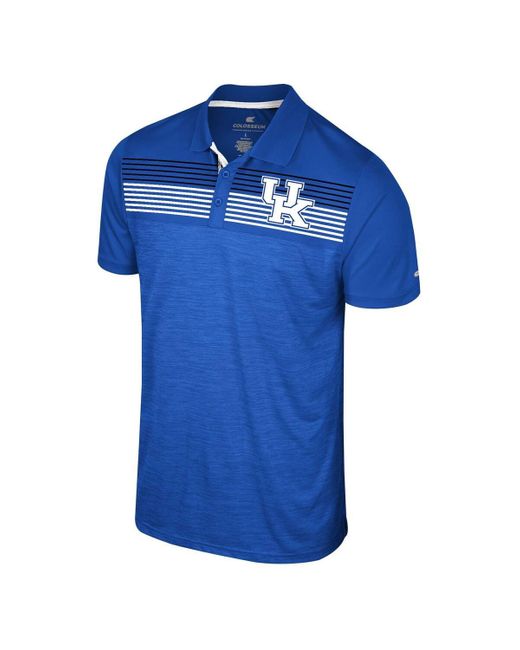 Colosseum Athletics Blue Kentucky Wildcats Big And Tall Langmore Polo Shirt for men