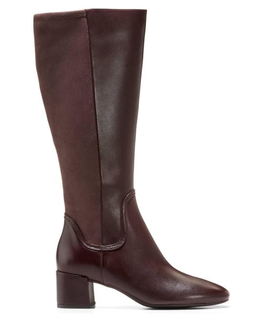 Cole Haan Brown Go-to-serenna Block Heel Tall Shaft Dress Boots