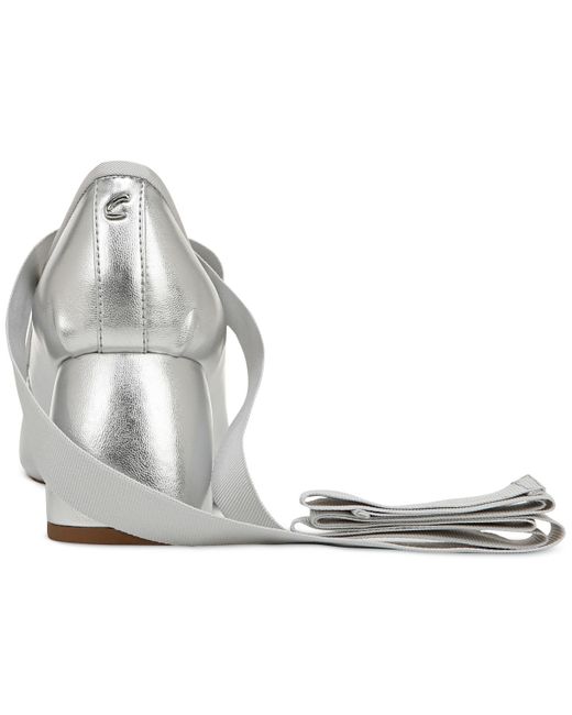 Circus by Sam Edelman Gray Della Lace-up Block-heel Ballet Pumps