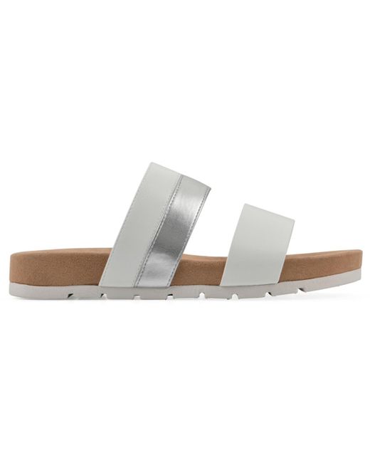 White Mountain White Tammy Slide Slip-on Sandals
