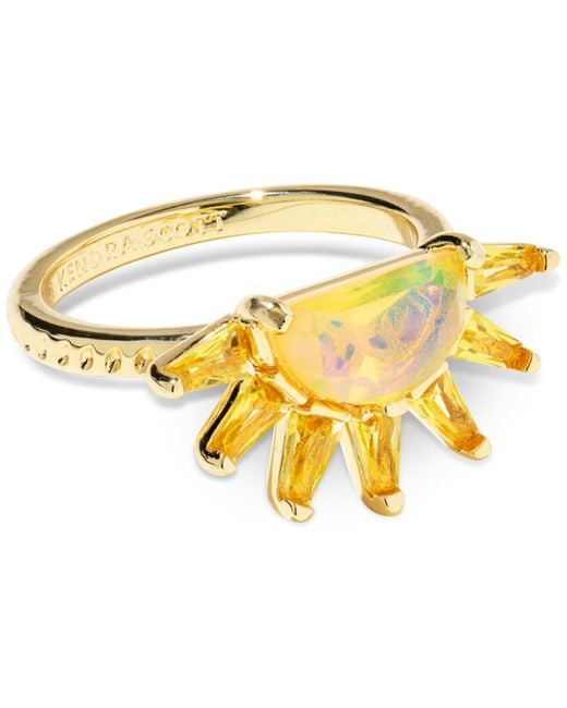 Kendra Scott Metallic Gold-tone Samantha Sun Band Ring