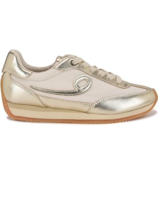 Nine West White Fivo Casual Round Toe Sneakers