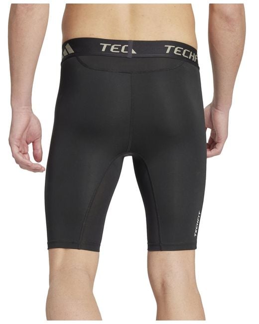 Adidas Black Tech-fit Compression Shorts for men