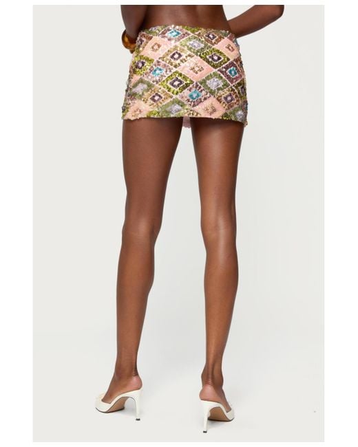 Edikted Multicolor Naama Sequin Mini Skort