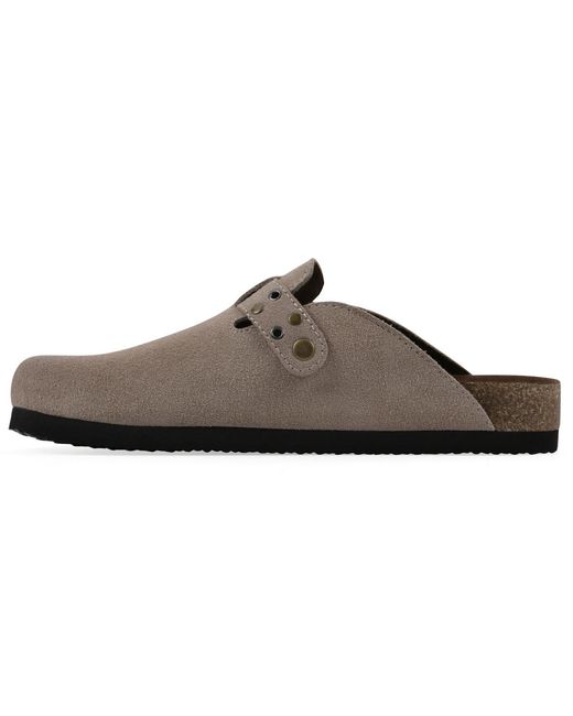 White Mountain Brown Benben Footbeds Clogs