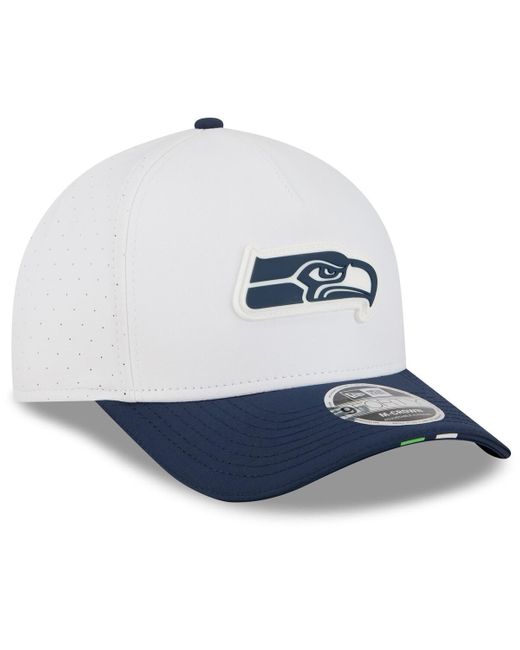 KTZ Blue White/college Navy Seattle Seahawks 2025 Nfl Training Camp A-frame 9forty Adjustable Hat for men