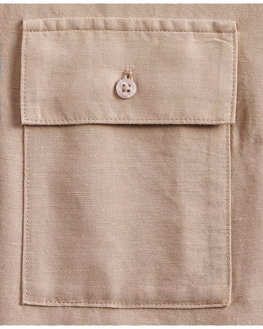 INC International Concepts White Tie-sleeve Chambray Tie-waist Blouse