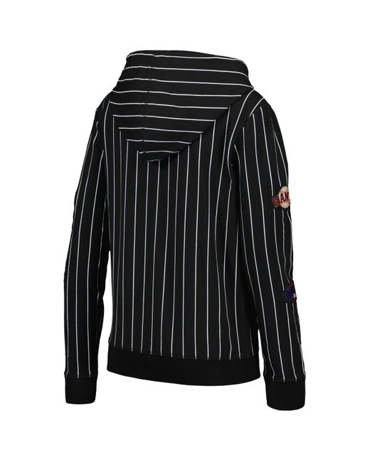 KTZ Black San Francisco Giants Pinstripe Tri-blend Full-zip Jacket