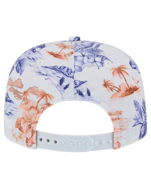 KTZ Blue Houston Astros Printed Island Golfer Snapback Hat for men