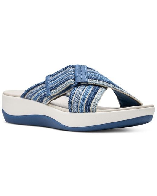 Clarks Blue Cloudsteppers Arla Wave Sandals