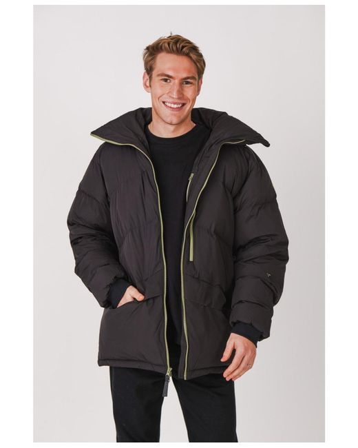 OOSC Black Puffer Jacket for men
