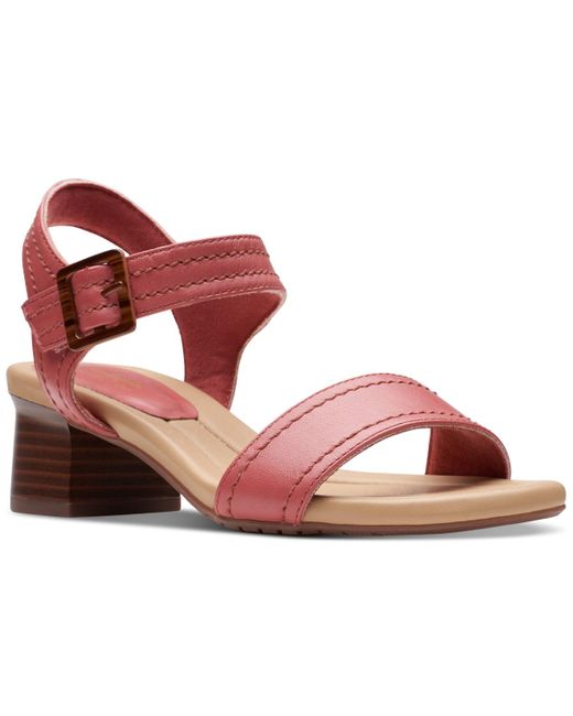 Clarks Pink Desirae Coast Ankle-strap Sandals