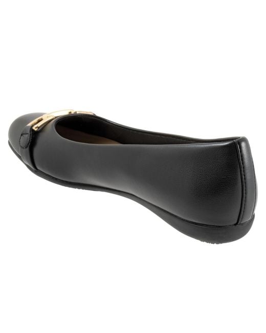 Trotters Black Sadie Flat
