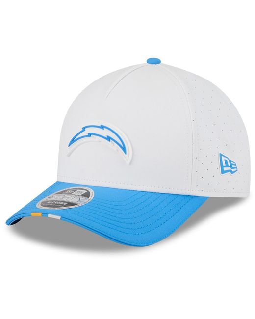 KTZ White/powder Blue Los Angeles Chargers 2025 Nfl Training Camp A-frame 9forty Adjustable Hat for men