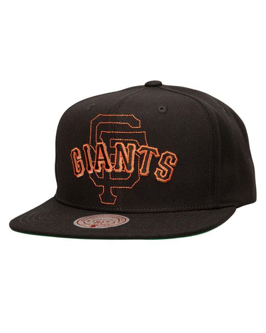 Mitchell & Ness Black San Francisco Giants Double Up Snapback Hat for men