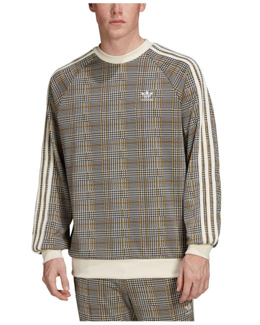 Adidas Multicolor Originals Tartan Plaid Sweatshirt for men