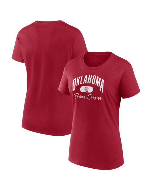 Fanatics Oklahoma Sooners Arch Script Pill Stack T-shirt in Red | Lyst