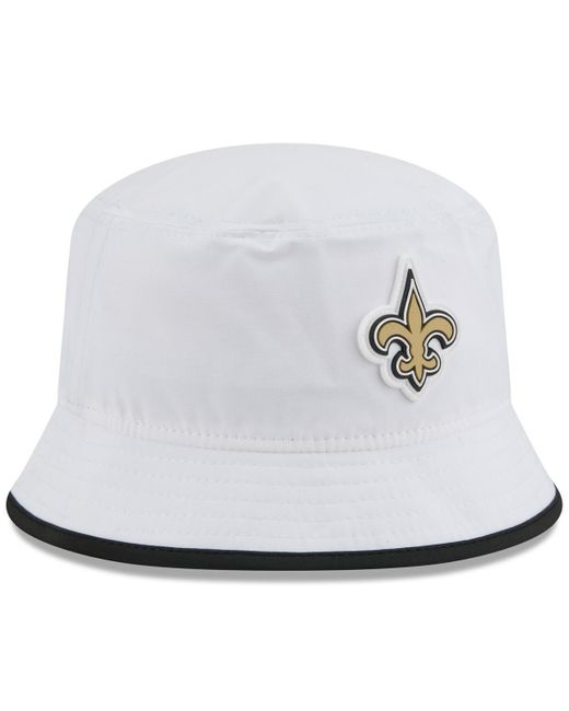 KTZ White New Orleans Saints 2025 Nfl Training Camp Stretch Bucket Hat for men