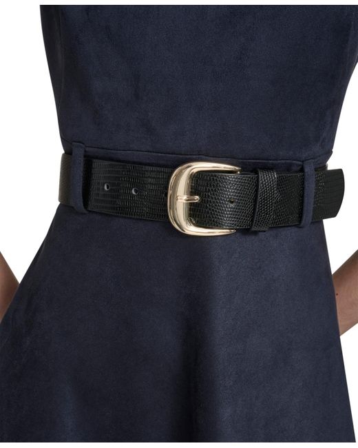 Calvin Klein Blue Belted Midi Dress