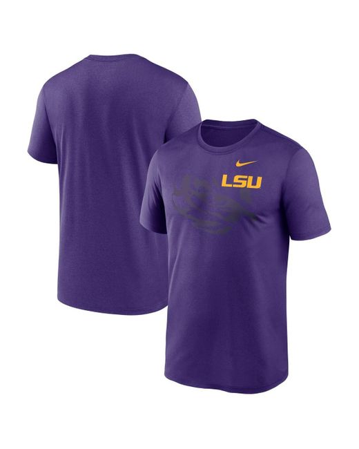 Nike Purple Lsu Tigers Campus Shadow Legend Performance T-shirt for men