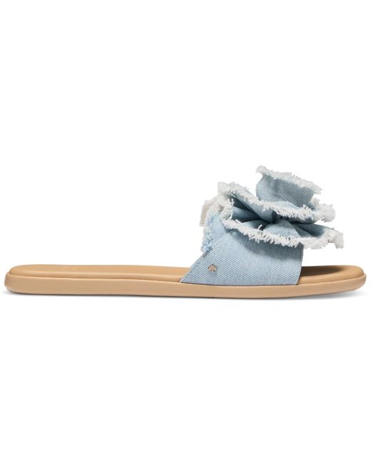 Kate Spade Blue Flourish Flat Sandals