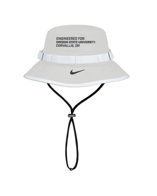 Nike White Oregon State Beavers 2025 On-field Boonie Performance Bucket Hat for men