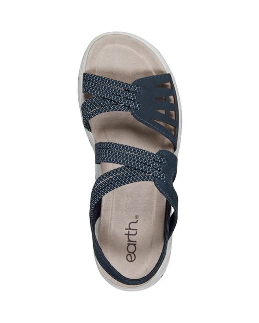 Earth Blue Vernon Strappy Sporty Sandals