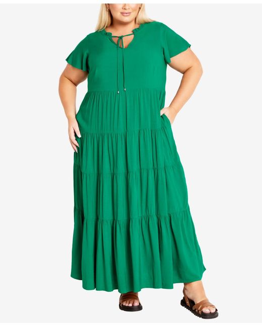 Avenue Green Plus Size Lani Maxi Dress