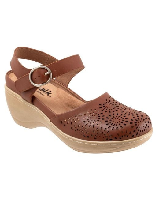 Softwalk® Brown Mabelle Perf Clog