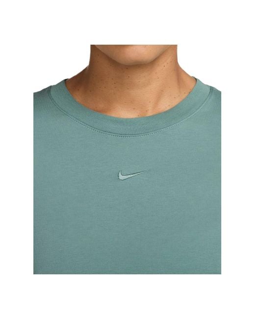 Nike Blue Sportswear Chill Knit Slim Long-sleeve Cropped Top