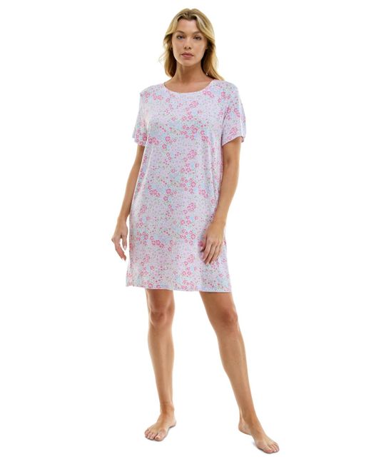 Roudelain Purple Printed Short-sleeve Sleepshirt