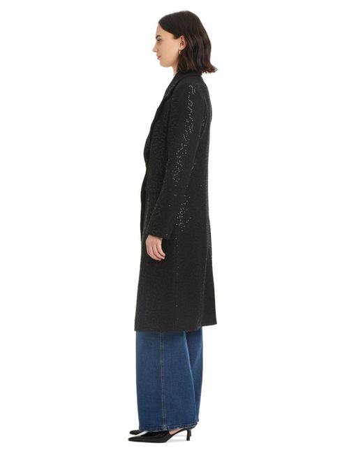 Kate Spade Black Embellished Single-breasted Coat