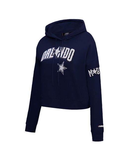 Pro Standard Blue Orlando Magic 2023/24 City Edition Cropped Pullover Hoodie