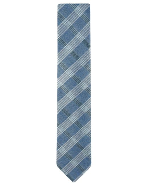 Calvin Klein Blue Brady Plaid Tie for men