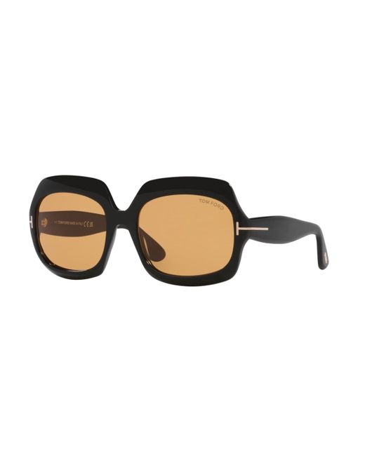 Tom Ford Brown Geometric Sunglasses