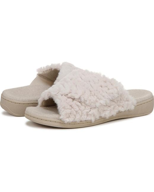 Vionic White Relax Ii Open Toe Slippers