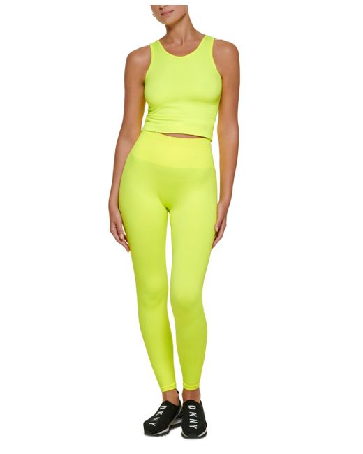 DKNY Yellow Sport Performance Seamless Solid leggings