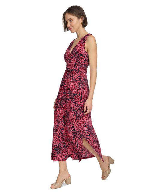 Tommy Hilfiger Red Printed Maxi Dress