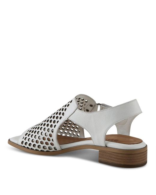 Spring Step White Gosset Slingback Sandal