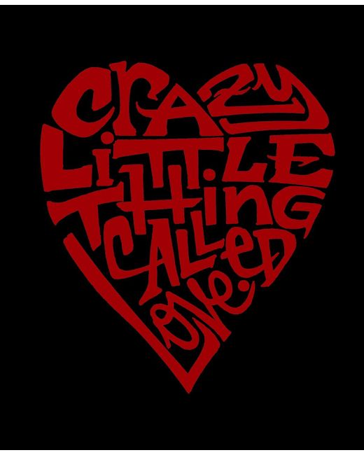 LA Pop Art Black Premium Blend Word Art Crazy Little Thing Called Love T-shirt for men