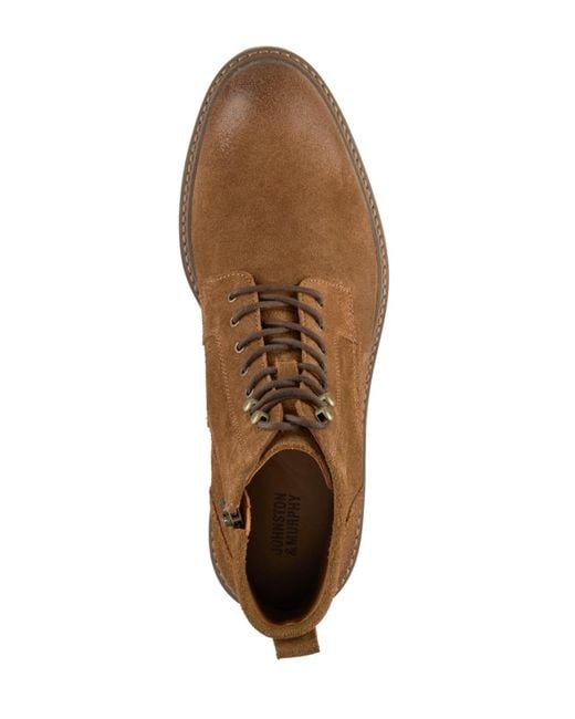 Johnston & Murphy Brown Barrett Plain Round Toe Boots for men
