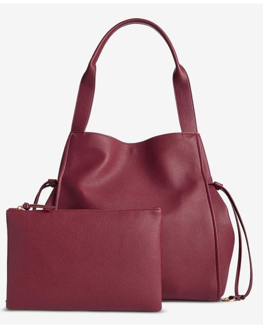 On 34th Red Jyyll Large Solid Tote