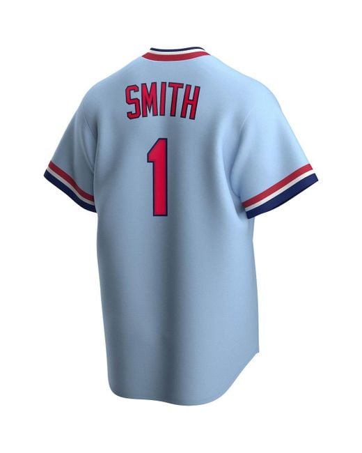 Men's St. Louis Cardinals Nike Light Blue Road Cooperstown Collection Team  Jersey