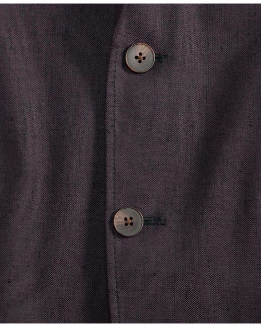 Alfani Purple Linen-blend Tech Two-button Blazer for men
