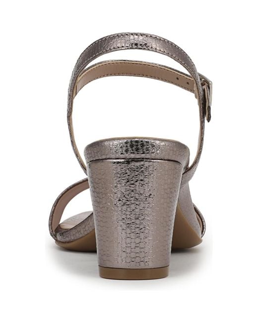 Naturalizer Metallic Bristol Block Heel Dress Sandals