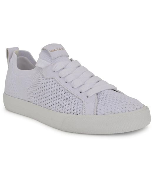 Nine West Gray Looki Mesh Lace-up Sneakers